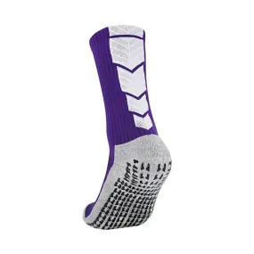 3 Pack Mens Grippy Football Socks Purple