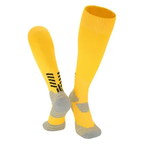 3 Pack Mens Non Slip Football Socks Yellow