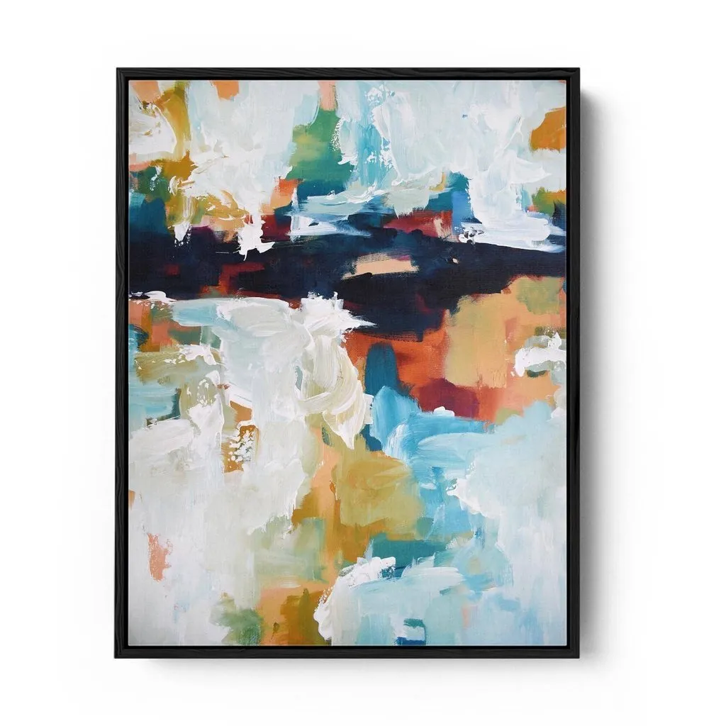 Abstract 410 Framed Canvas