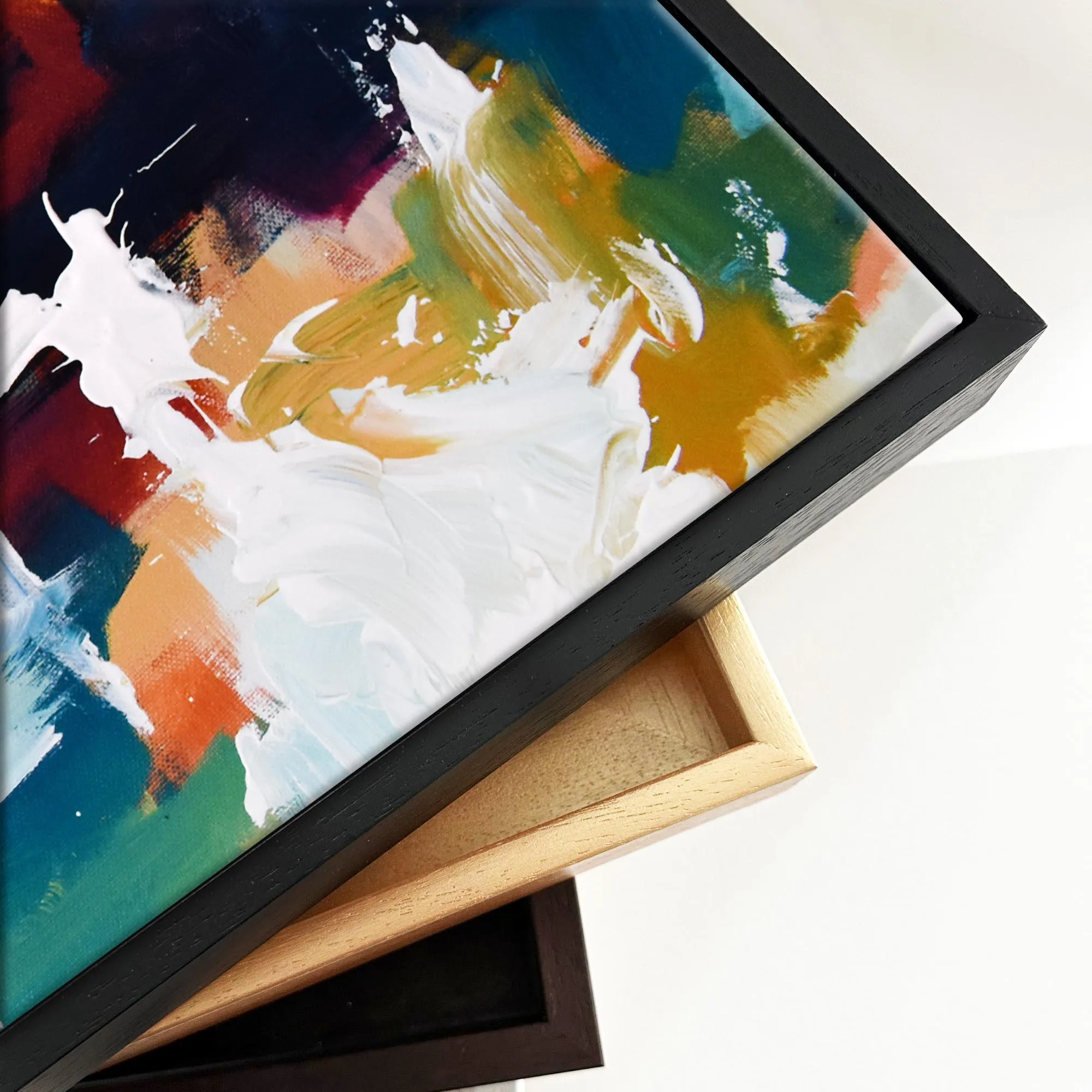 Abstract 410 Framed Canvas