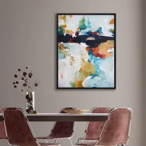 Abstract 410 Framed Canvas