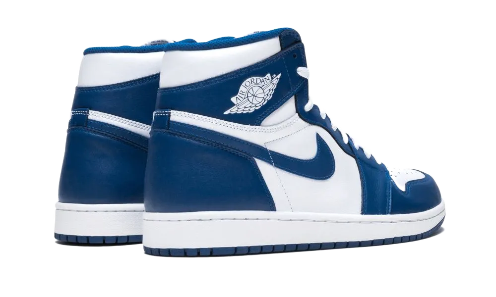 Mens Air Jordan 1 Retro High OG Storm Blue Basketball Sneakers - Iconic Style & Premium Comfort