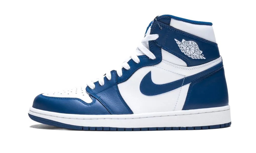 Mens Air Jordan 1 Retro High OG Storm Blue Basketball Sneakers - Iconic Style & Premium Comfort