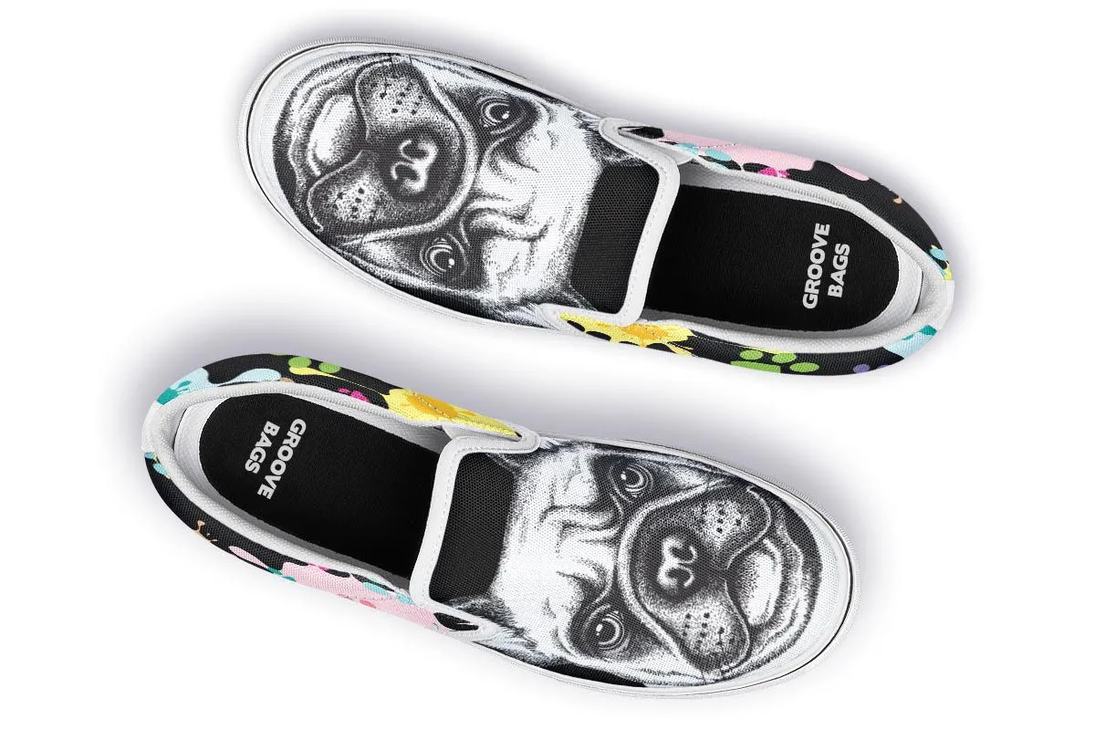 Artsy Frenchie Slip-On Shoes