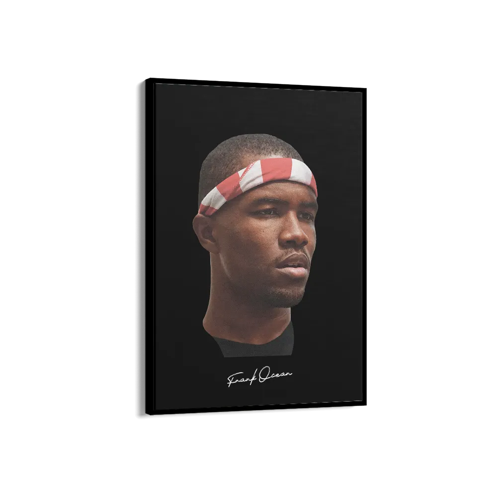 Big Head Retro Frank Ocean Black Portrait