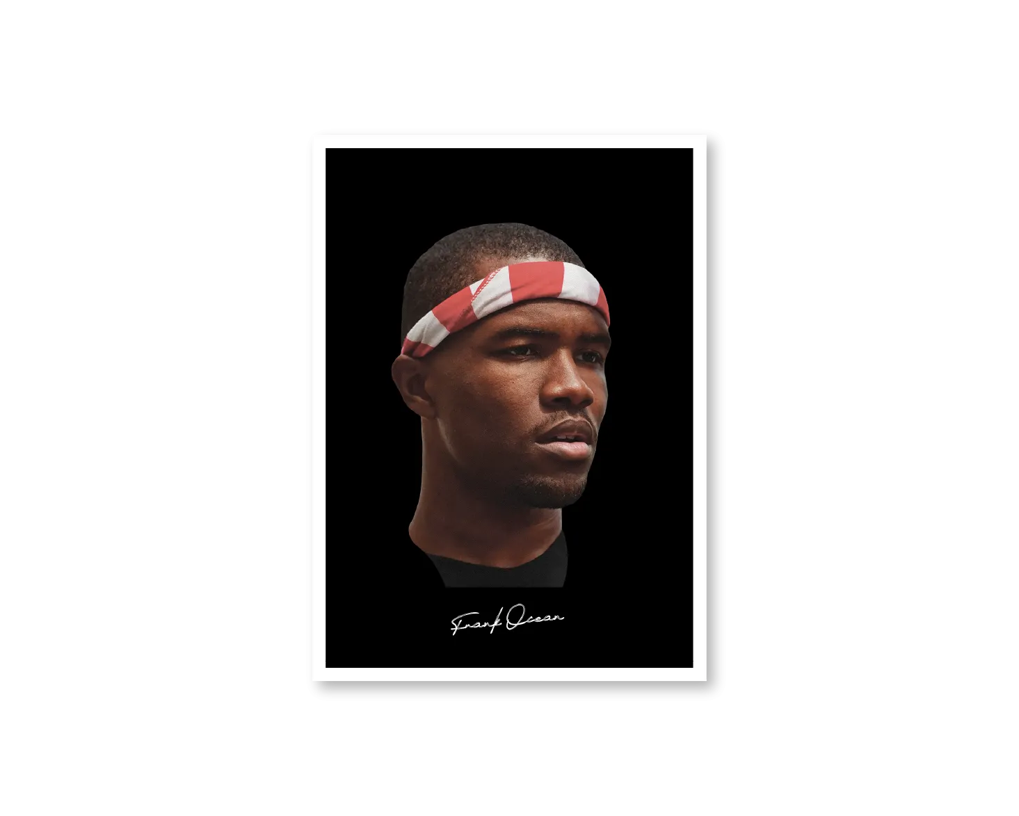 Big Head Retro Frank Ocean Black Portrait