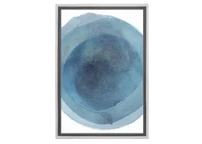 Blue Watercolour Circle | Canvas Wall Art Print