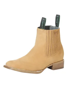 Botines Vaqueros Rodeo Clasicos de Piel Nobuck para Hombre 'La Barca' - ID: 126408