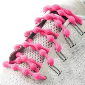 Caterpy Run No-Tie Shoelaces - Flamingo Pink