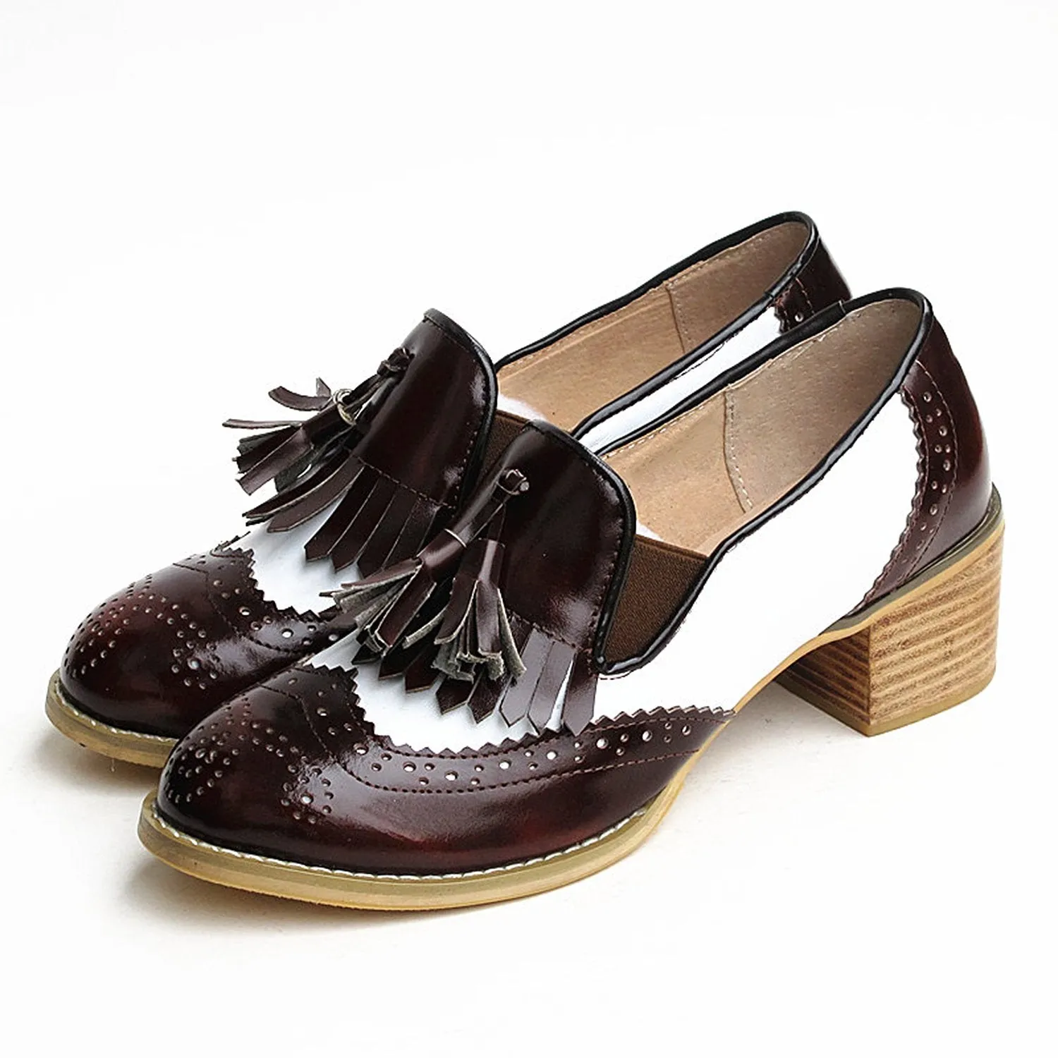 Classic Tassels Brogue Wingtip Oxfords Loafer Shoes