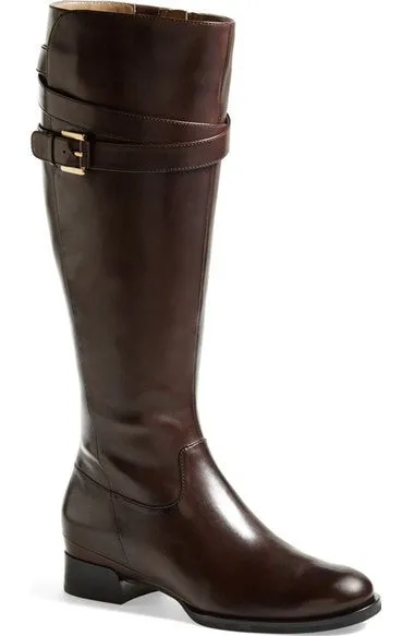 ECCO Women's "Sullivan" Tall Strap Boot -Black Leather-