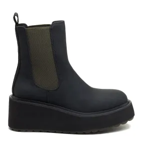 Heyday Black Platform Chelsea Boot