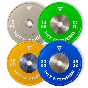 Hit Fitness 100kg Competition Bumper Plate Set