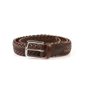 Horween Brown Chromexcel Leather Belt - Plaited