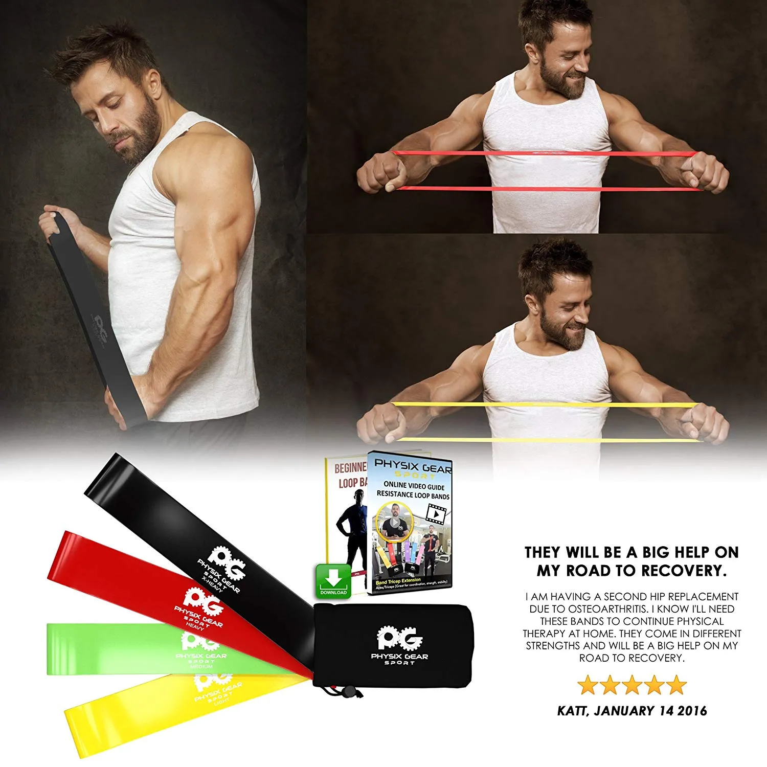 Loop Resistance Bands - Full-Body Workout and Strength Training