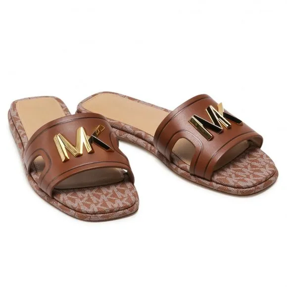 MICHAEL MICHAEL KORS Kippy Leather Slide Sand