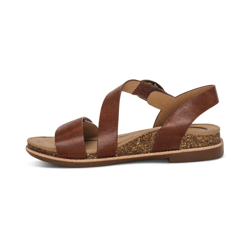 Tamara Quarter Strap Sandal - Walnut