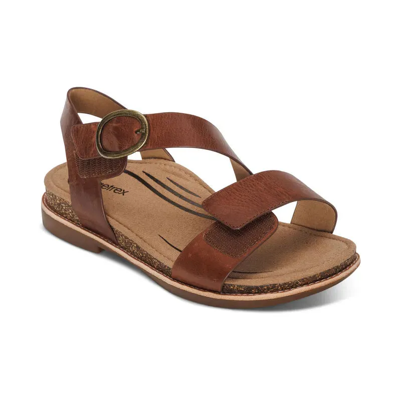 Tamara Quarter Strap Sandal - Walnut