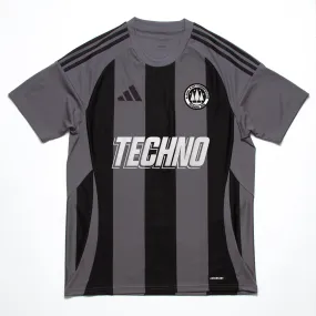 Techno United FC Striped Club - Jersey - Grey/Black