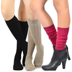 TeeHee Socks Women's Casual Cotton Knee High Love 3-Pack (10853)